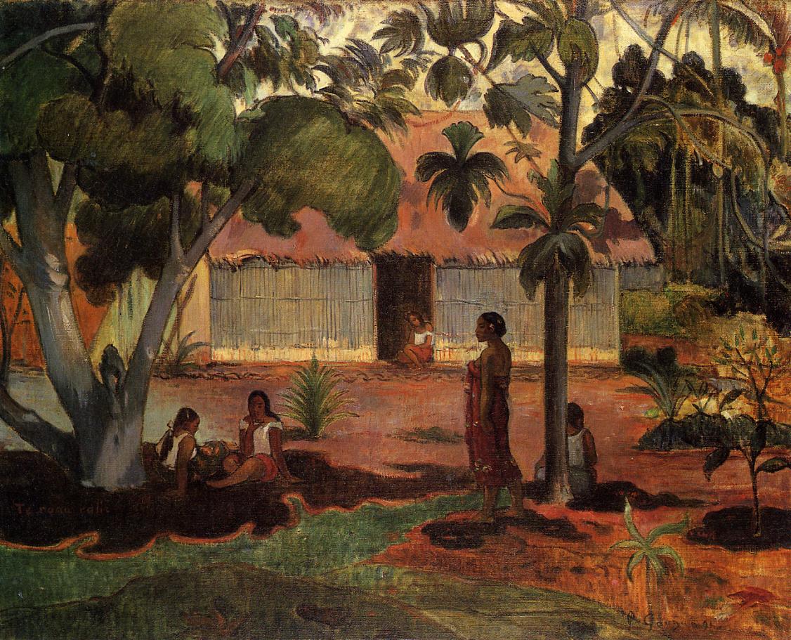 The Large Tree - Paul Gauguin Painting